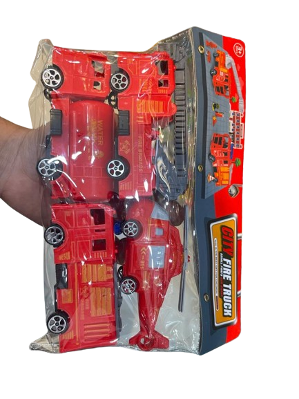 City Fire Truck - Set of 4