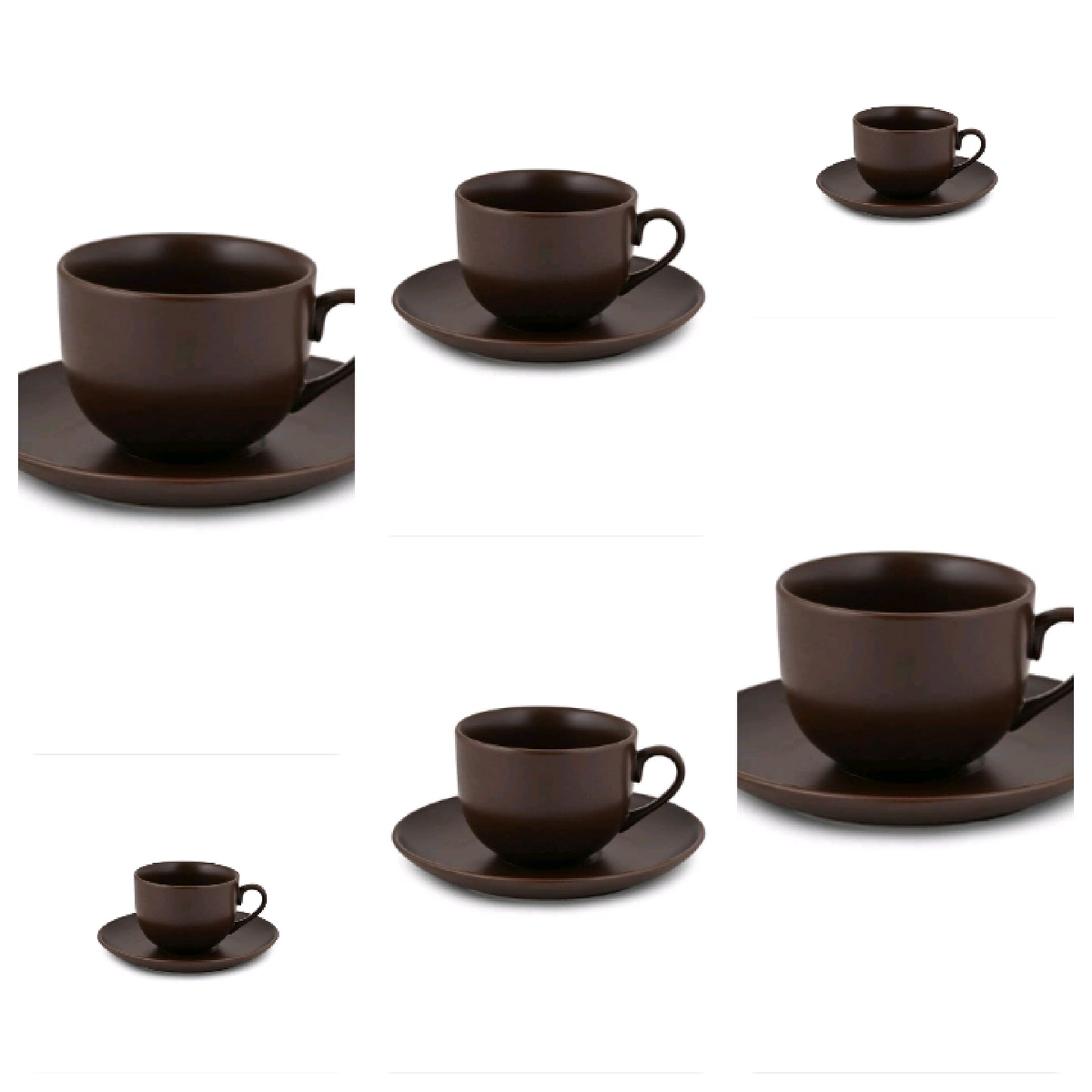 Cup Saucer Set - Brown