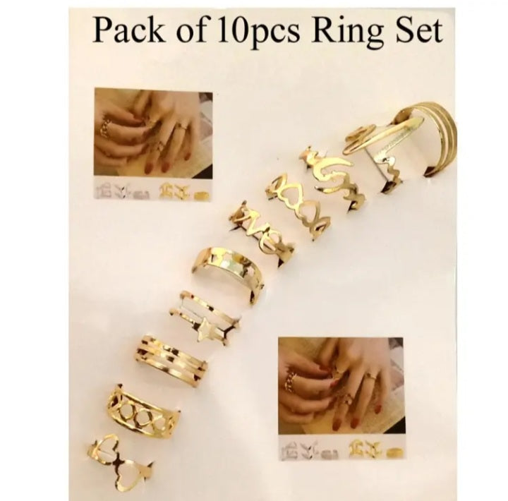 10 Pc Ring Set