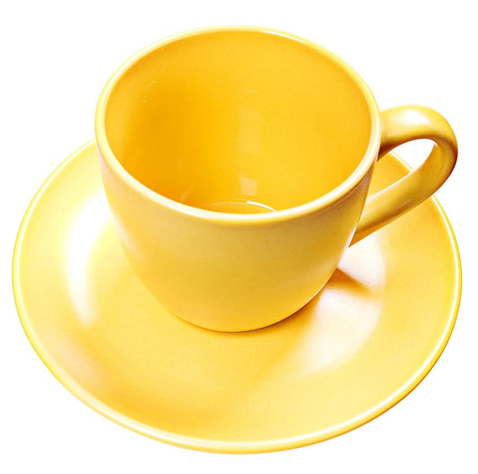 Cup saucer set - Yellow