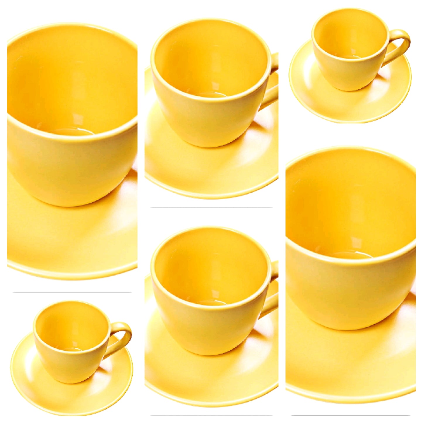 Cup saucer set - Yellow