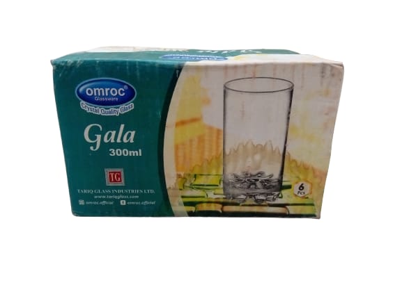 Crystal Glass Set- 6pcs Omroc Gala 300 ml