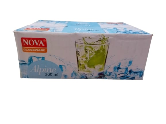Crystal Glass Set For Drink- 6pcs Nova Alpine 300 ml