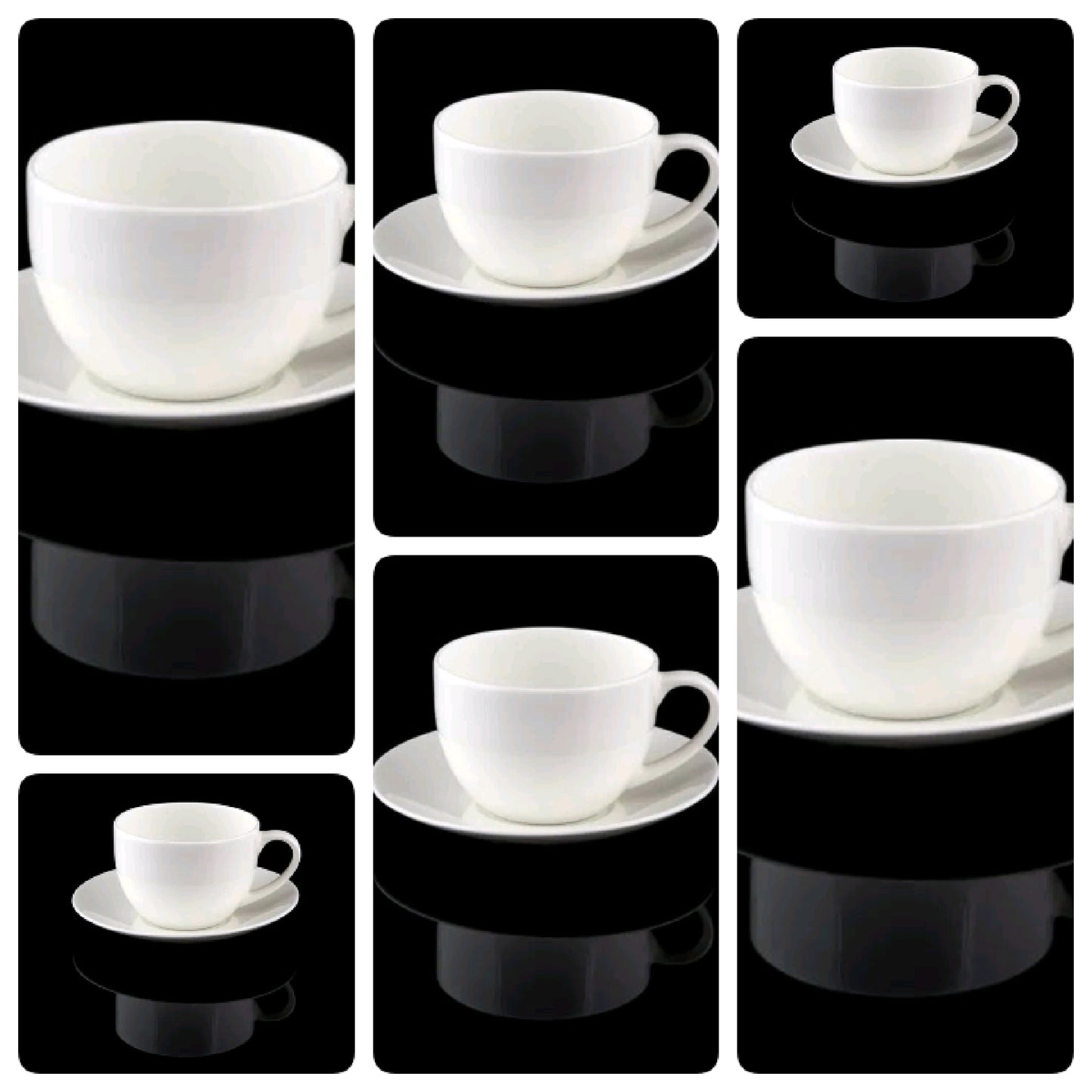 Cup saucer set - White