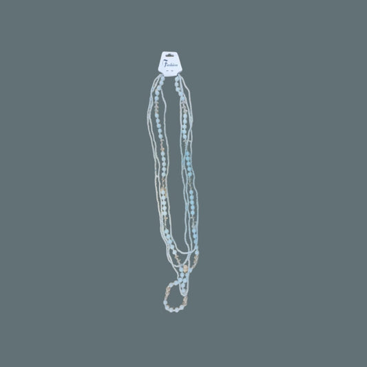 Necklace Girls Fashion Blue Beads