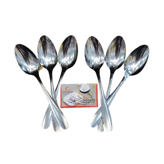 Stainless Steel Spoon Set Large- 6Pcs
